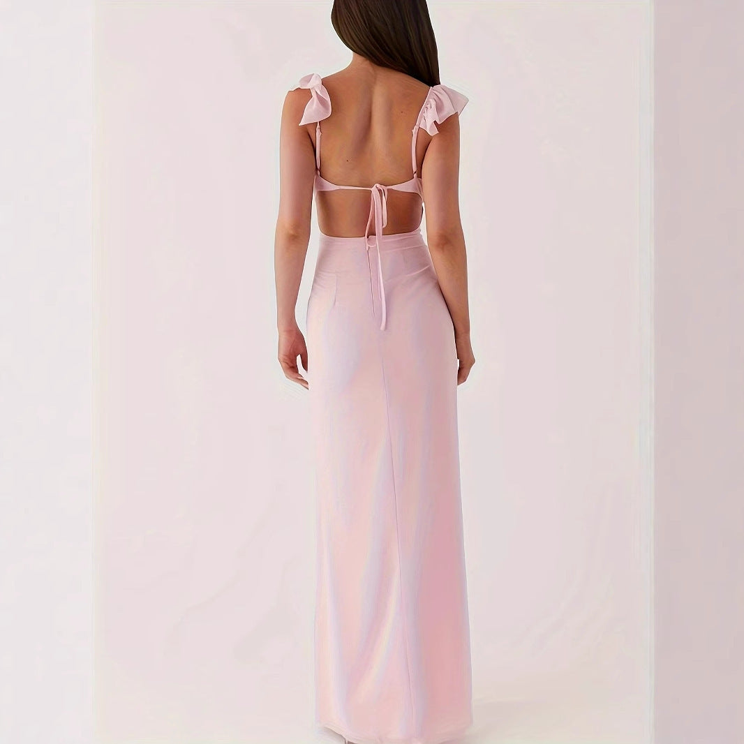 Fashion Ladies Fashion Sleeveless Waist Dress