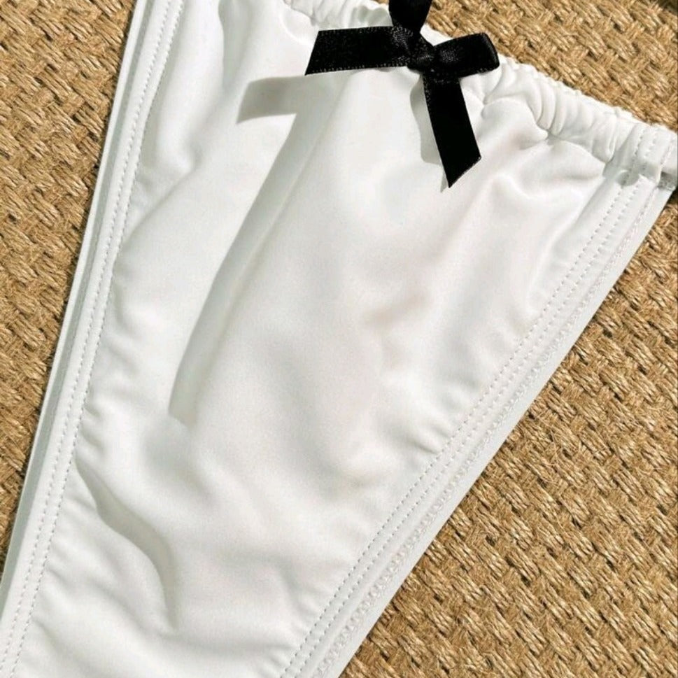 Cute Simple Women's Swimsuit Bow