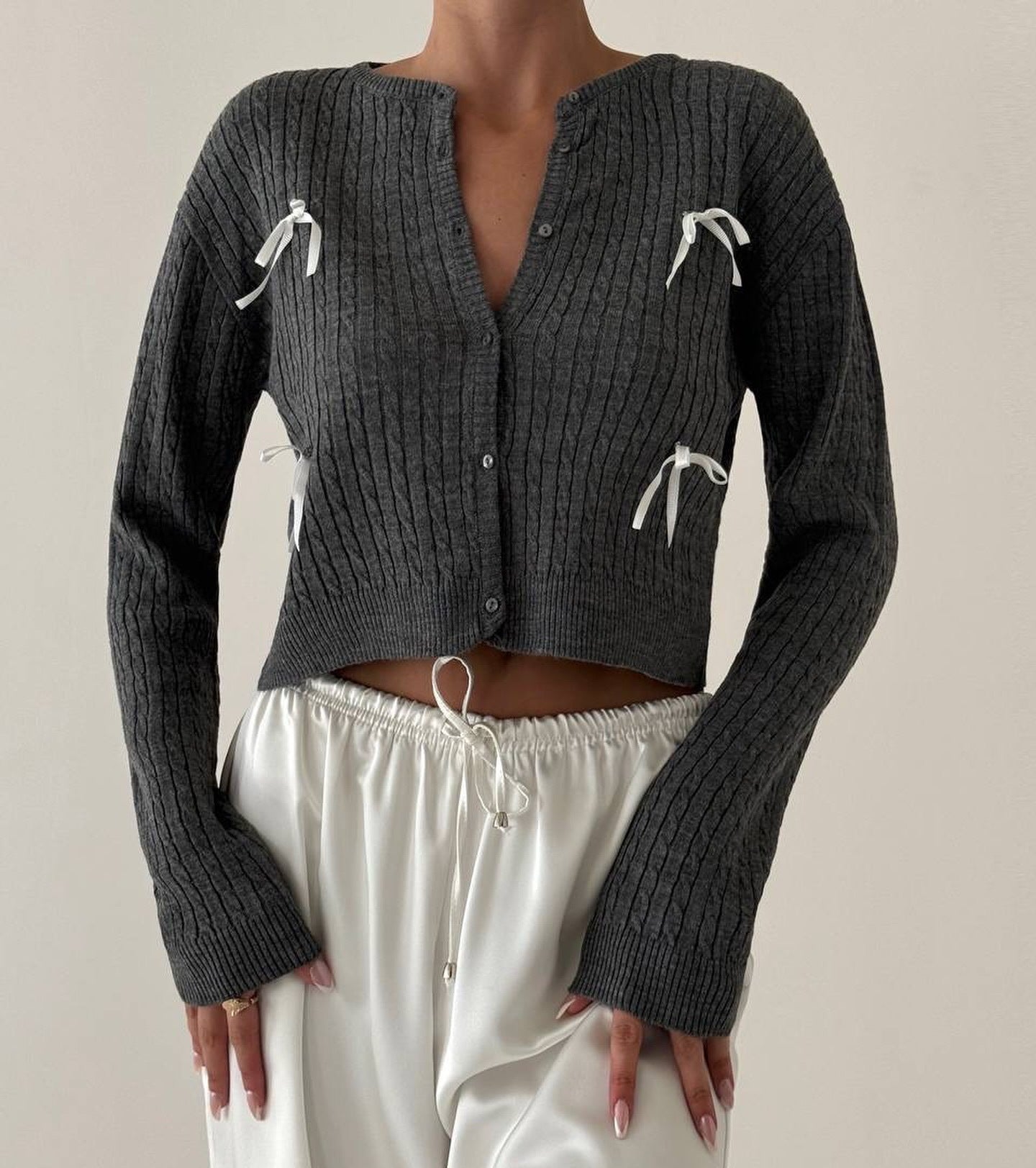 Bow Design Blouse Women's Clothing