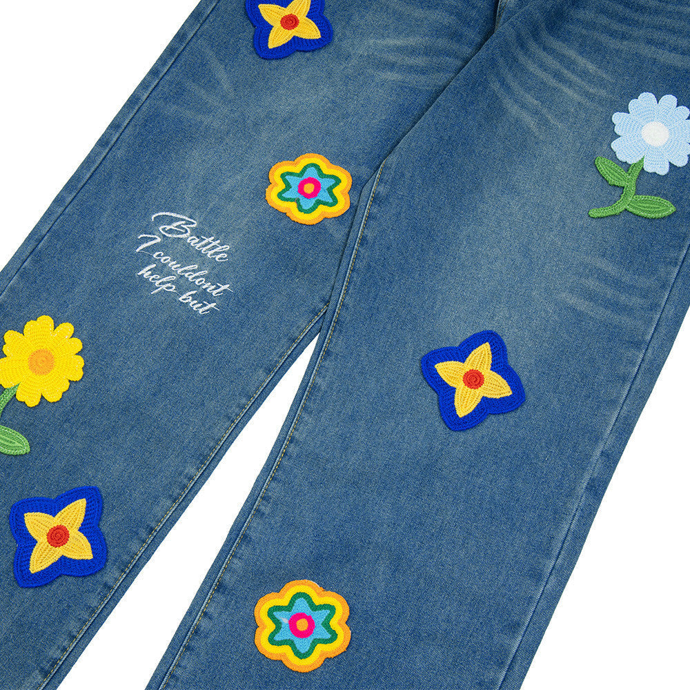 Washed Loose Wide-leg Jeans For Women