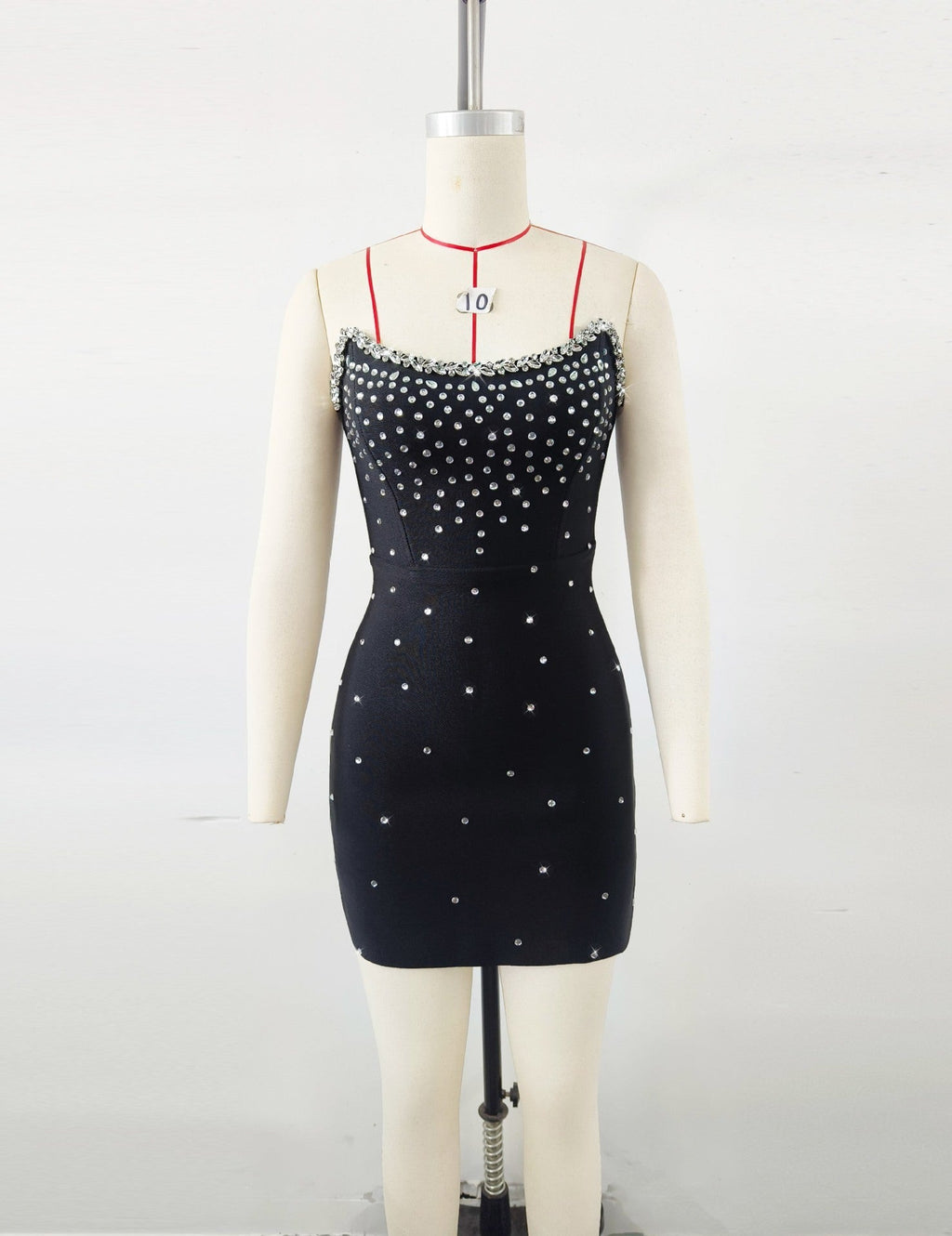 Women's Bandage One-piece Short Black High-end Evening Dress