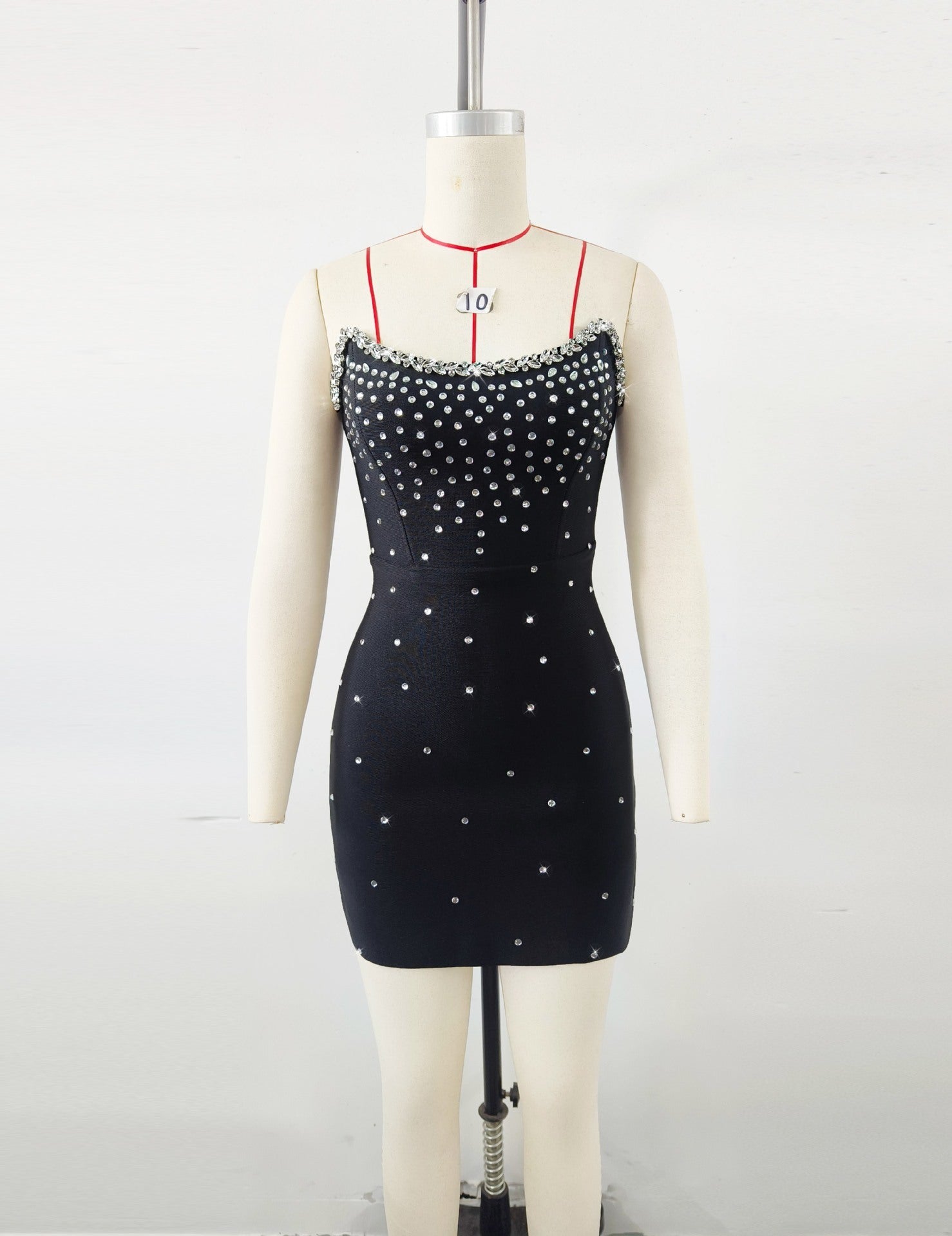 Women's Bandage One-piece Short Black High-end Evening Dress