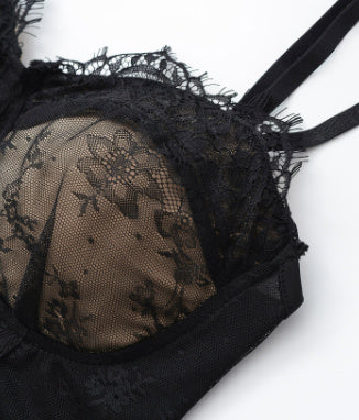 Women's Full Lace Cup Spaghetti Strap Bra