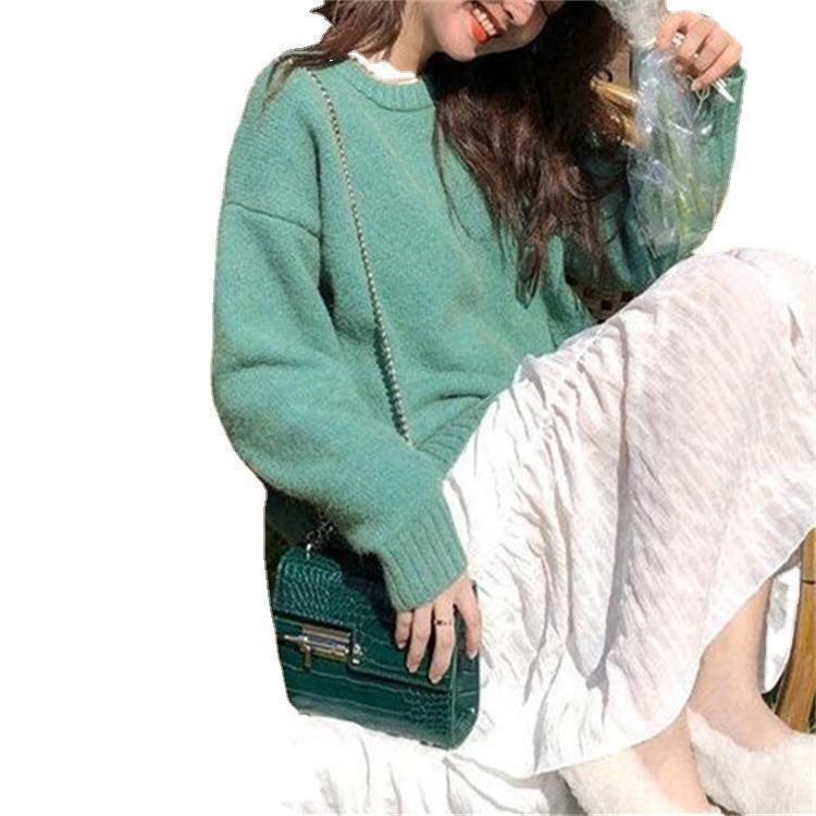 Round Neck Japanese Soft Glutinous Sweater