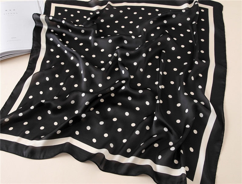 Satin Bow Tie Bow Point Small Silk Scarf