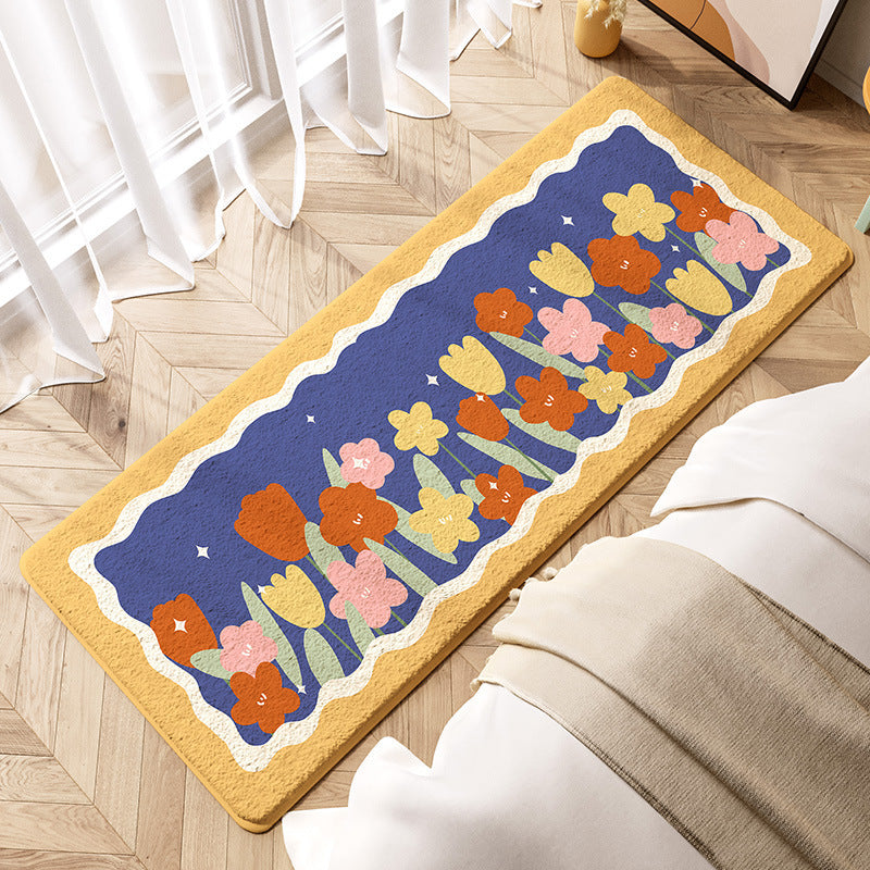 Strip Flower Petal Rug