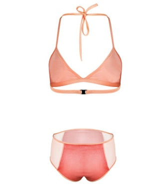 New Arrivals Lovely Heart Print Hollow Out Bandage Women Bodysuit 2 Pieces