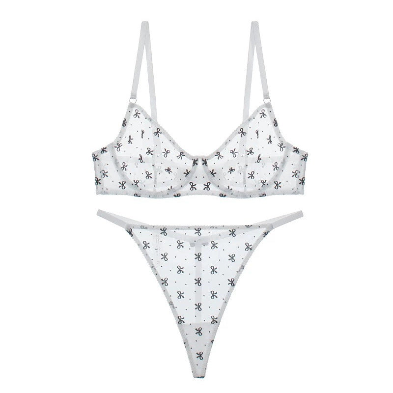 High-grade Flocked Printed Ultra-thin Mesh Big Chest Makes You Look Smaller