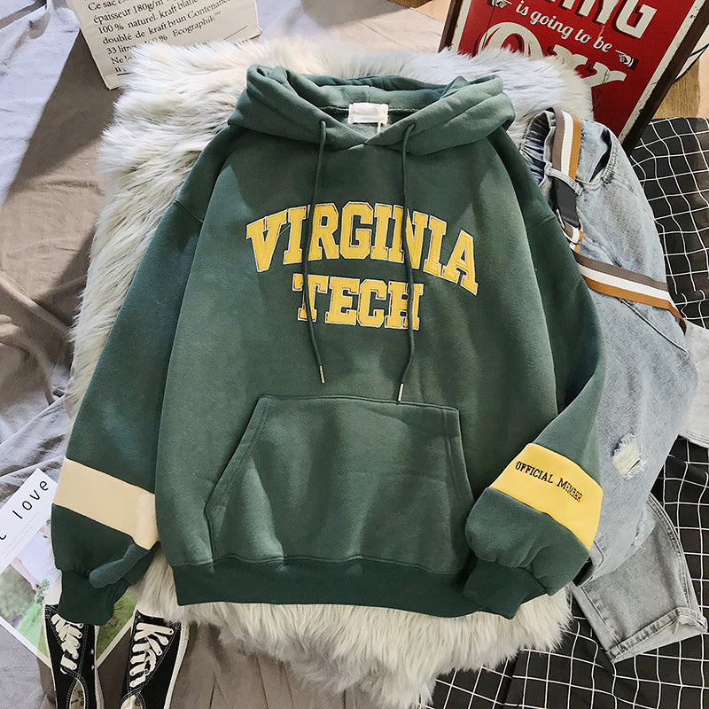 Hooded Sweater Women Thick Fleece Pullover