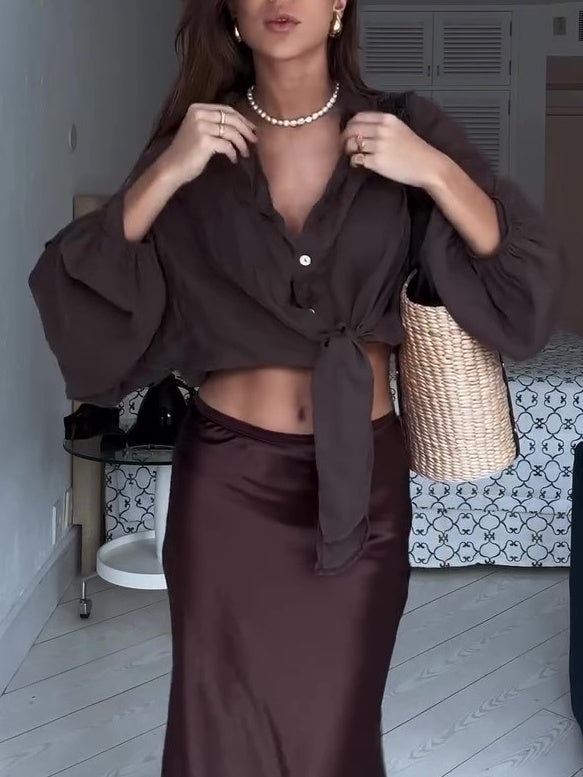 Very Brown Loose Casual Shirt