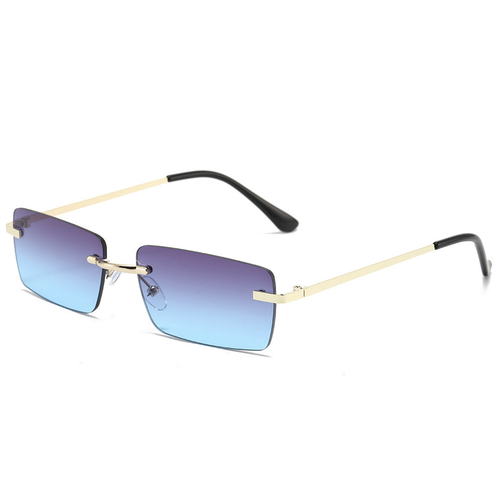 New Square Frameless Trimming Sunglasses