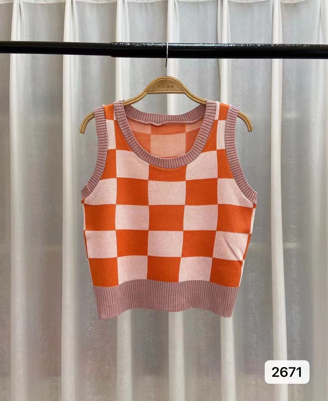 Square Knitted Camisole Women's Clothing