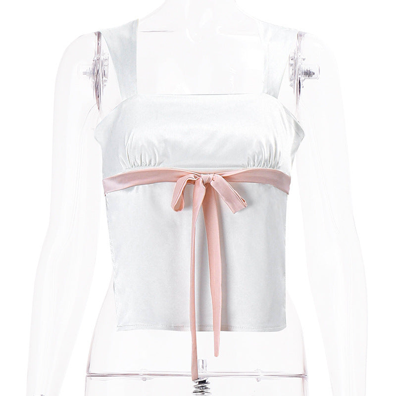 Women Bow Bandage Backless Camisole