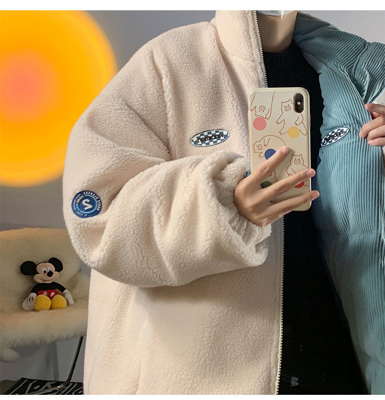 Winter Plus Ultra-thin Student Double-sided Coat Lambswool Clothes For Women