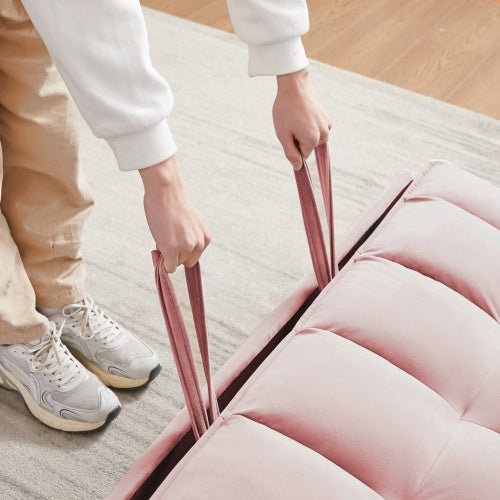 Modern Velvet Loveseat Futon Sofa Couch With Pullout Bed, Small Love Seat Lounge Sofa With Reclining Backrest, Toss Pillows, Pockets, 3 In 1 Convertible Sleeper Sofa Bed