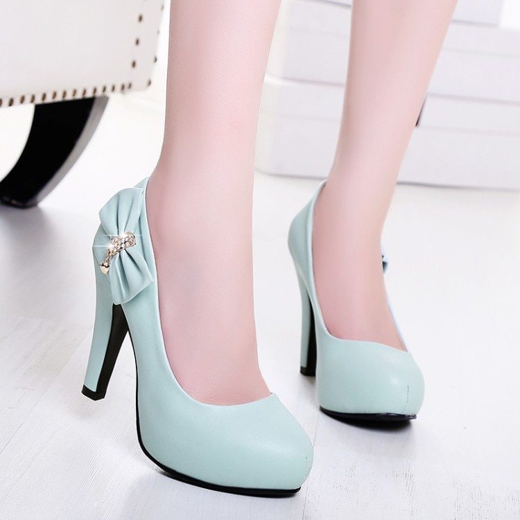 Ladies Bow High Heels