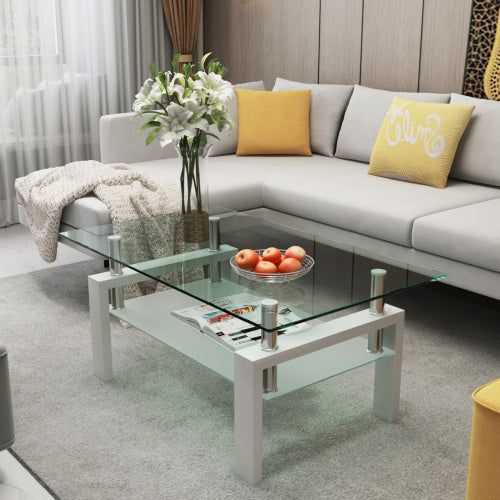 White Coffee Table,, Modern Side Center Tables For Living Room, Living Room Furniture