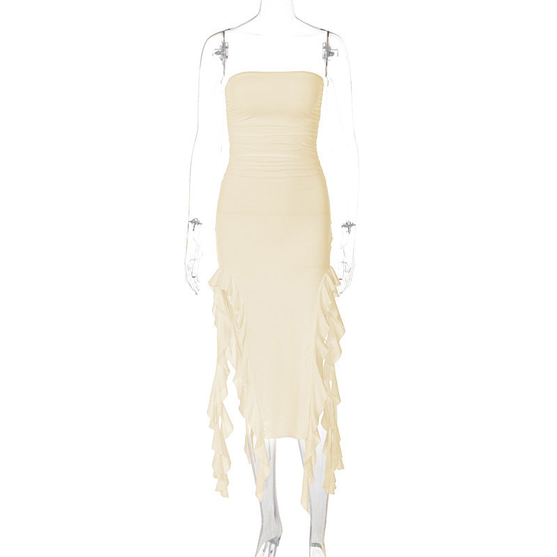 Chest Wrap Irregular Dress