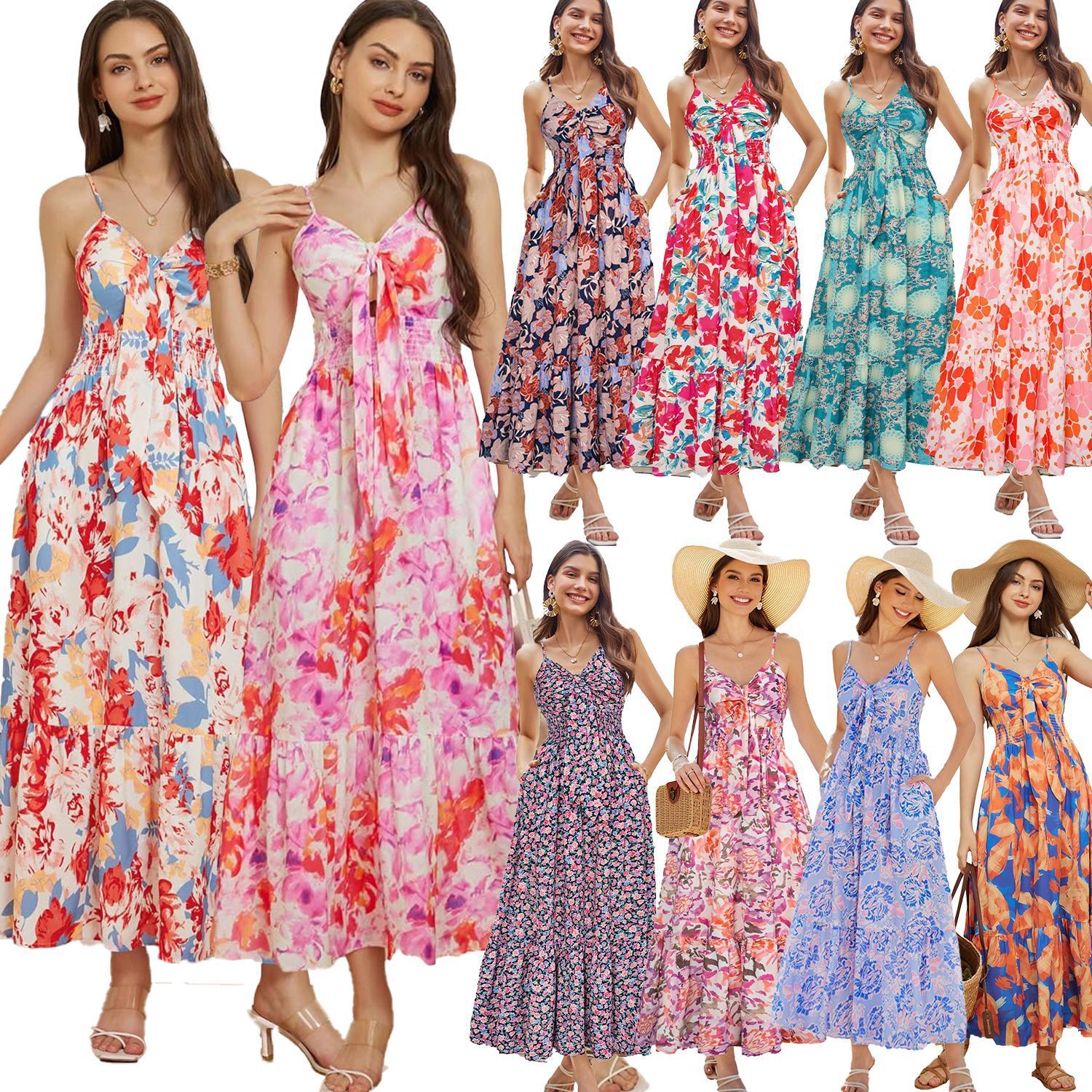 Slip Bohemian Printing Slip Dress