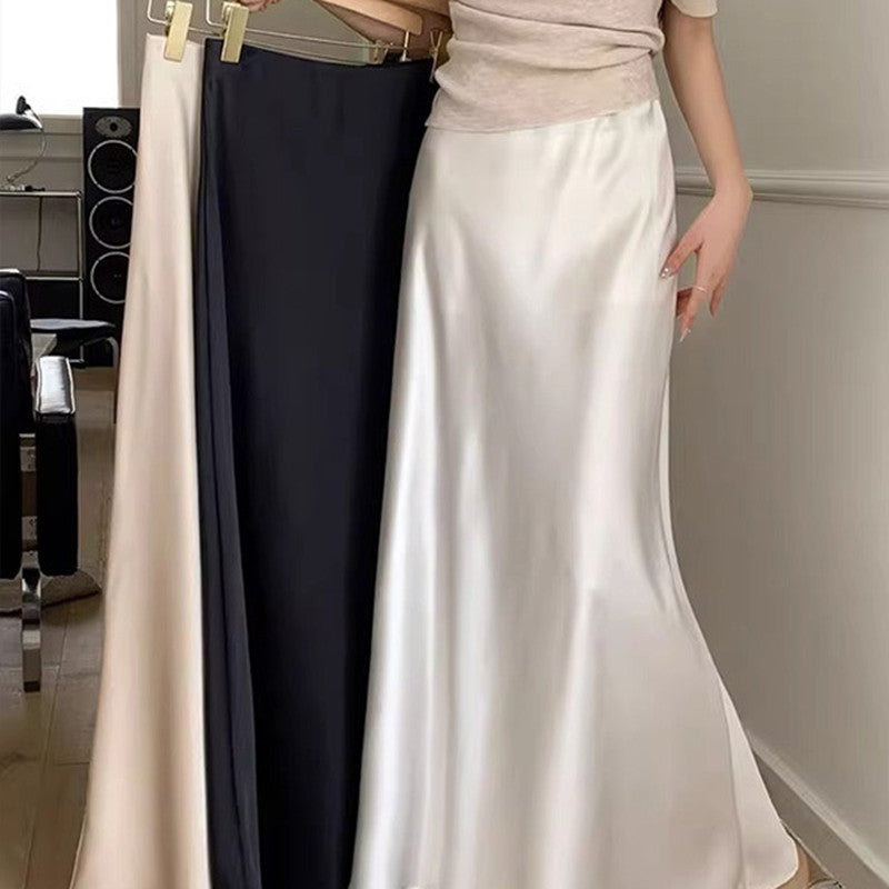 Design High Waist Skirt Women's Mid-length