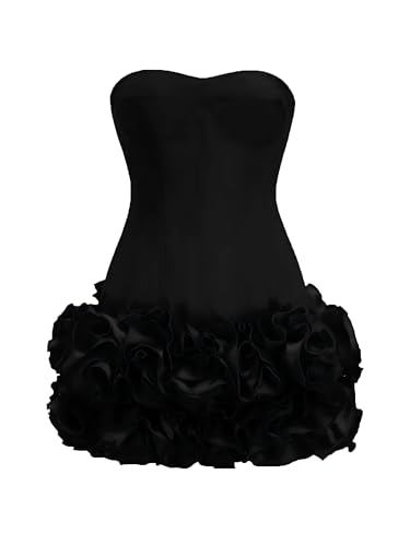 Layered Ruffle Edge Cocktail Party Dresses Sexy Strapless Homecoming Dresses Off Shoulder Satin Bodycon Mini Dresses