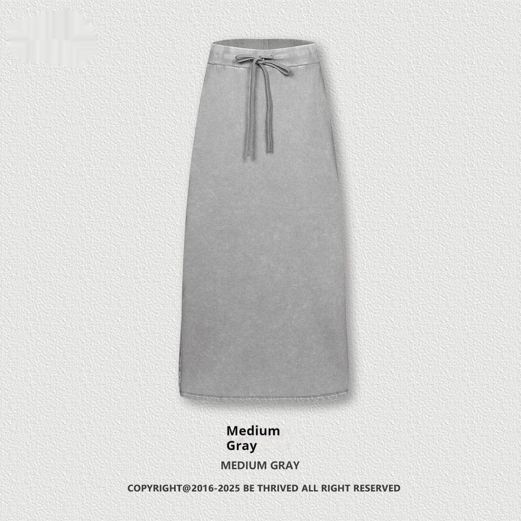 Women A- Line High Waist Cover Slimming And Straight Loose Skirt