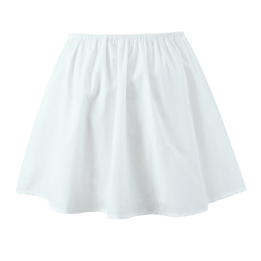 V-neck Small Shirt White Skirt Suit