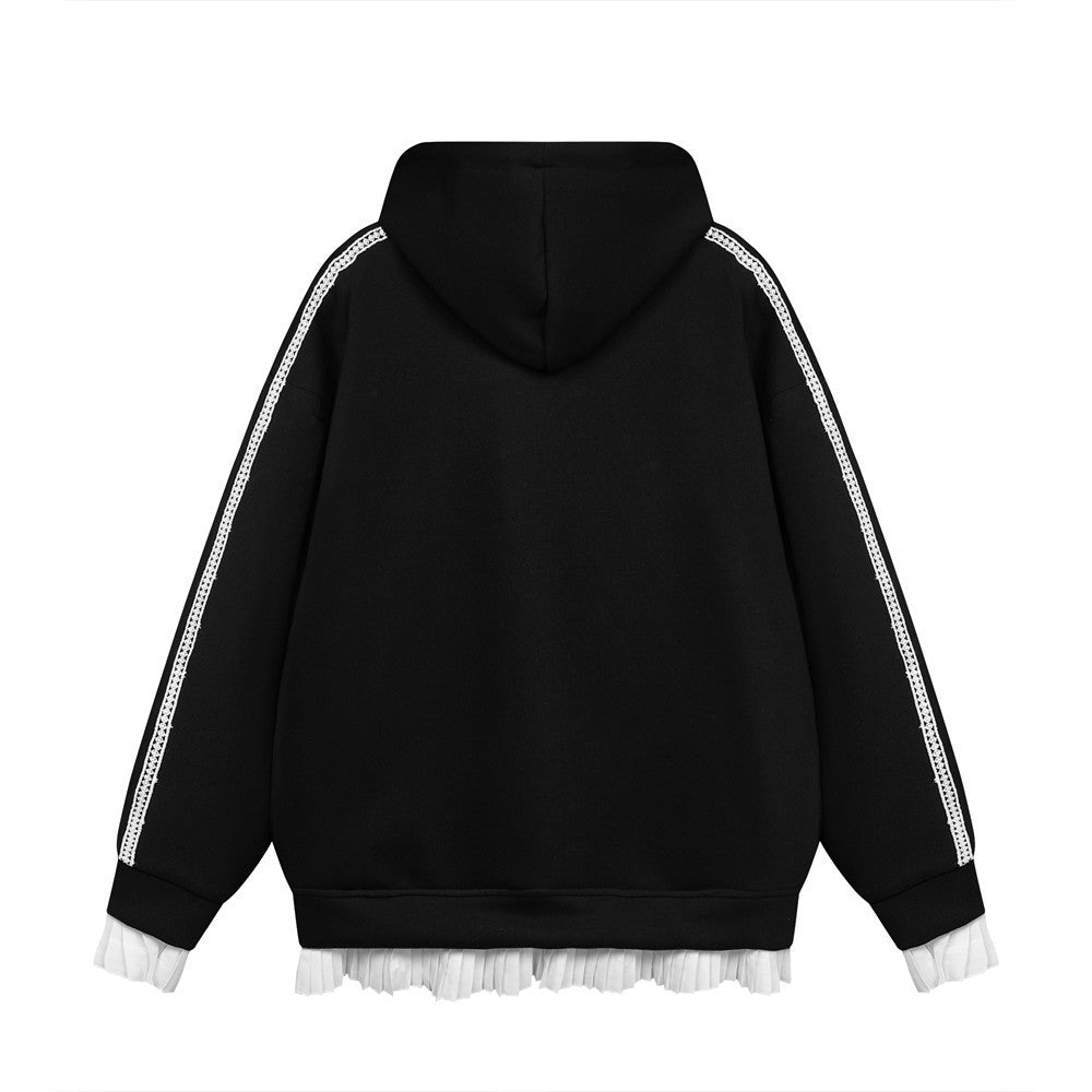 Lace-up Lace Bow Baggy Coat Women's Spring And Autumn