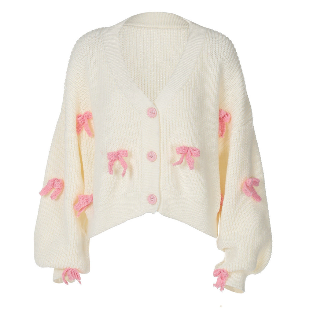 Special-interest Design Bow Decoration Women's Sweater