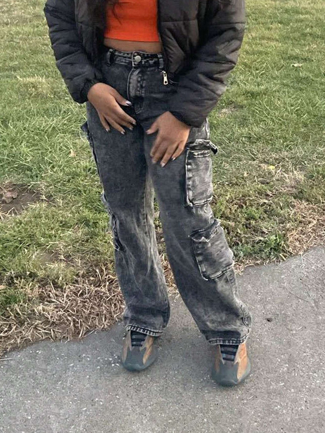 Women's Fashion Casual Retro Denim High Waist Straight Pants