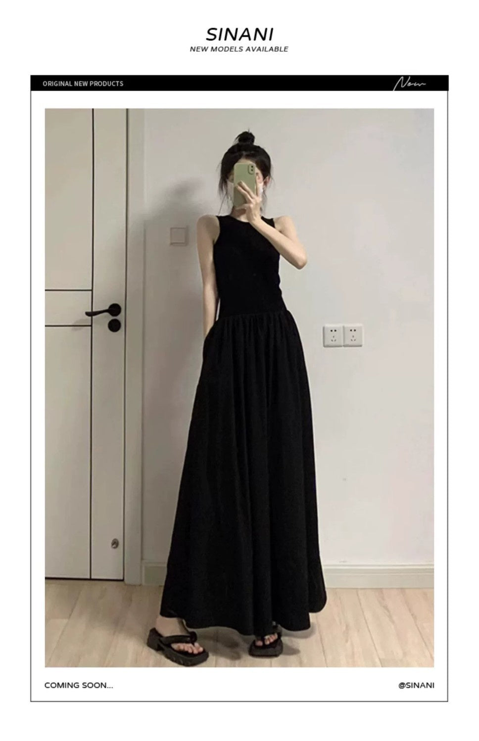 Waist Slimming Mid-length A- Line Women Dress