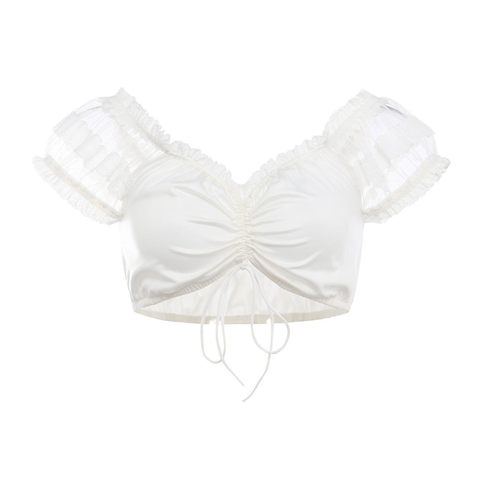 Ladies Short Lace Crop Top