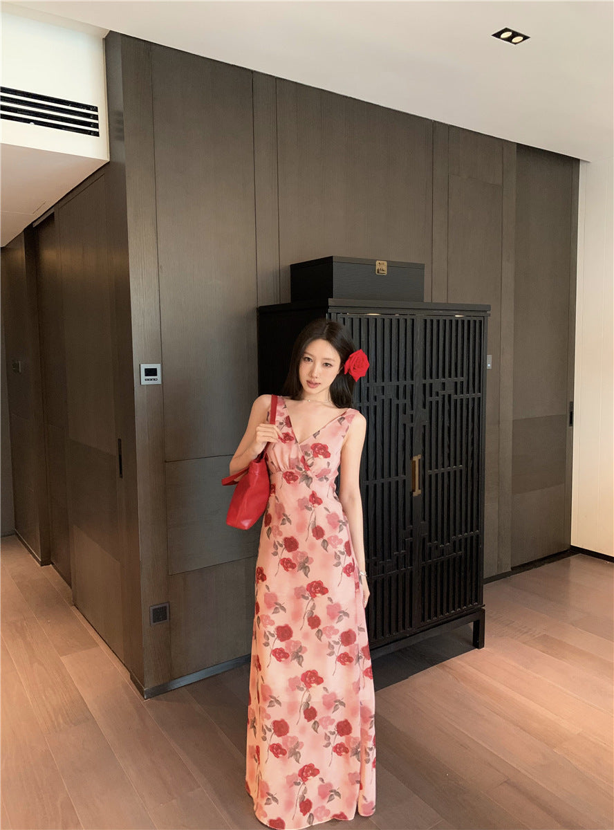 Ladies V-neck Slim Fit Style Dress