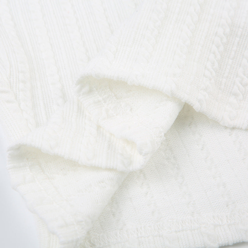 Woman Bow Stitching Pure Color Tube-top Top