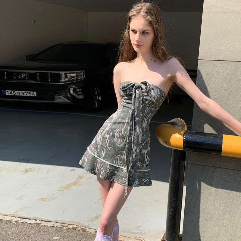 Strap Backless Tube Top Dress Women