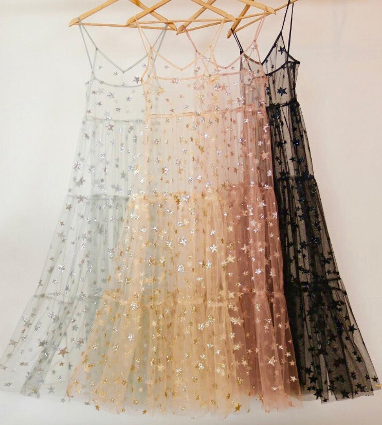Star Sequin Mesh Fairy Dress