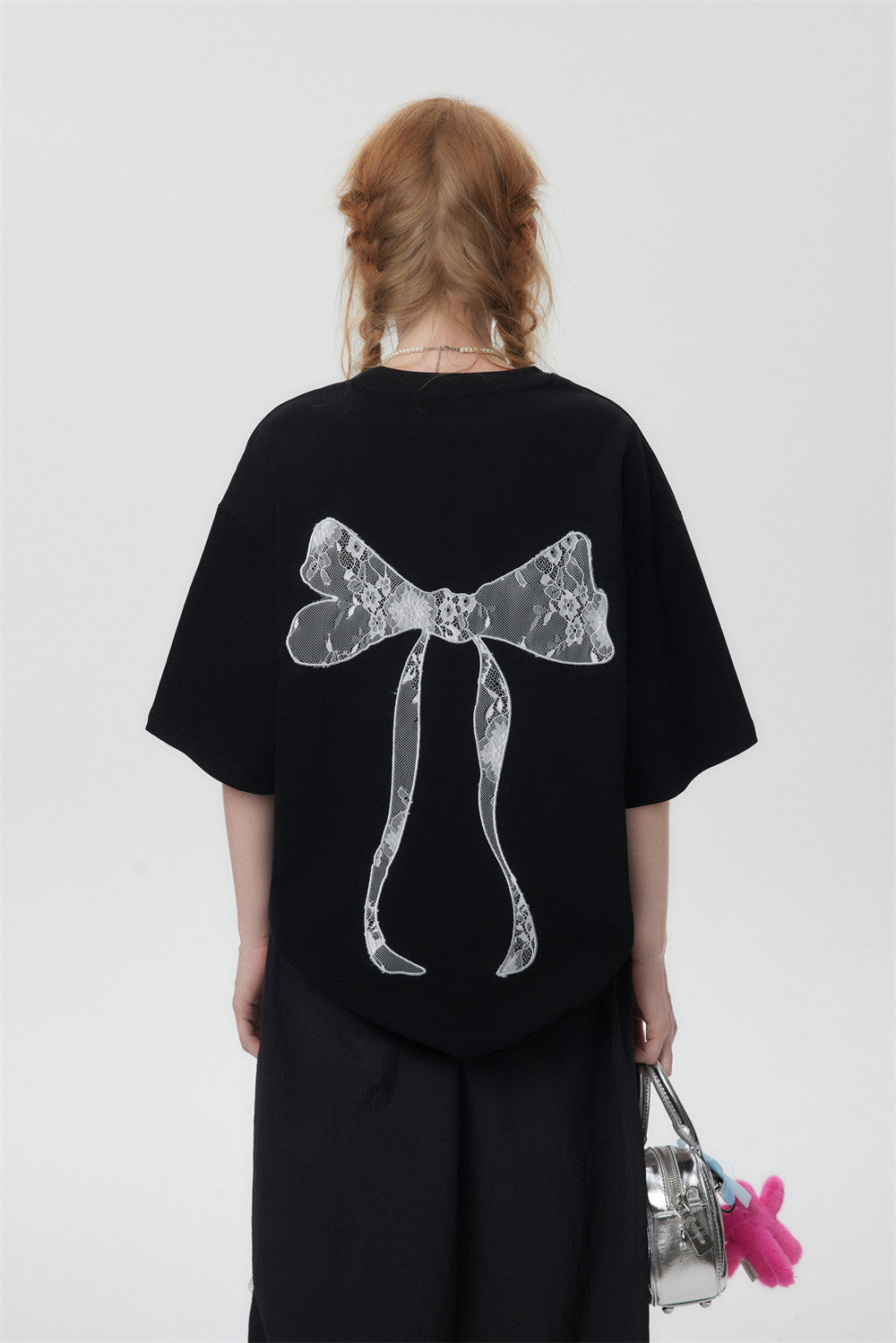 Women's Bow Embroidered Short-sleeved T-shirt