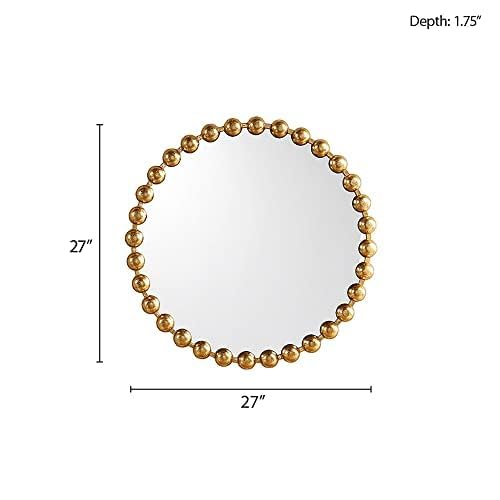 Metal Spherical Frame Round Mirror 36" Diameter