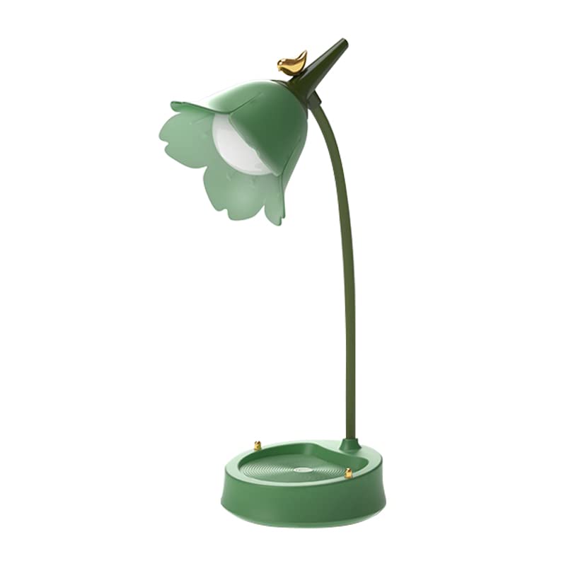 Flower LED Desk Lamp Cordless Table Light Adjustable Gooseneck Dimmable Touch Rechargeable Battery Student Bedroom Room Lighting Table Light House Decor