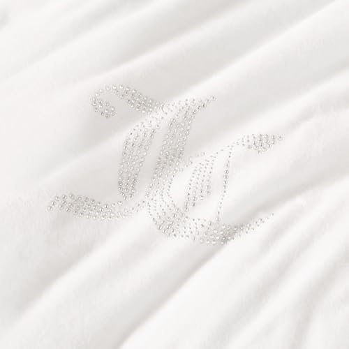 Juicy Couture Solid Velour 3-Piece King Comforter Set â€?Luxurious Bedding Ensemble