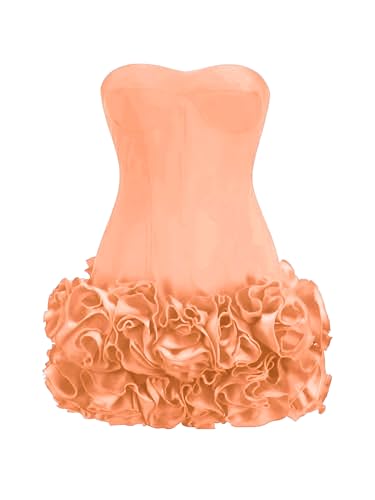 Layered Ruffle Edge Cocktail Party Dresses Sexy Strapless Homecoming Dresses Off Shoulder Satin Bodycon Mini Dresses