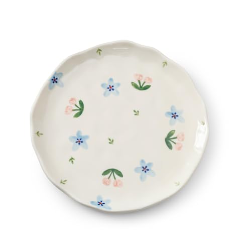 Ceramic Dinner Plates, 8" Modern Rustic Appetizer Plate