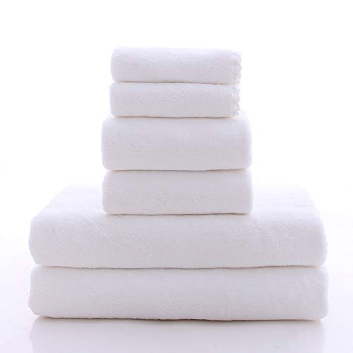 Ultra Soft Towel Set - Quick Drying - 2 Bath Towels 2 Hand Towels 2 Washcloths - Microfiber Coral Velvet Highly Absorbent Towel (6 Pcs)