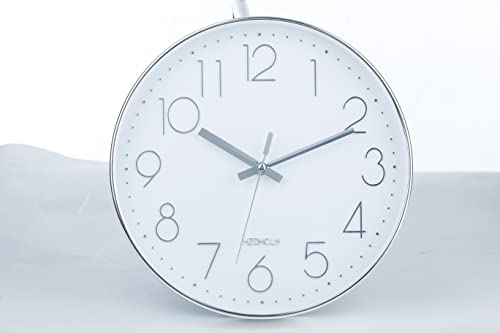 Wall Clocks Battery Operated - 12 inch Silent Non Ticking Modern