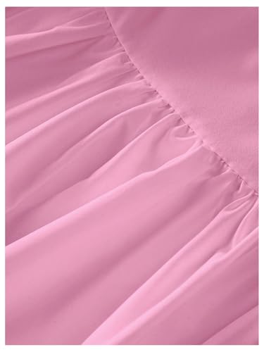 Women's Bubble Mini Dress Halter Backless Ruched Y2K Short Sundress with Built-in Shorts