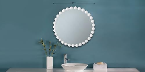 Metal Spherical Frame Round Mirror 36" Diameter