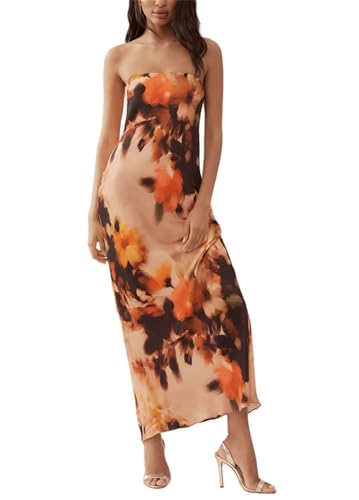 Women Sexy Floral Bodycon Maxi Dress Elegant Dress Sleeveless Summer Long Dress Cocktail Party Dress