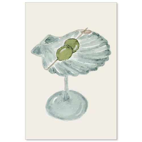 Cocktail Poster Alcohol Drink Wall Art Preppy Bar Cart Canvas Prints for Funky Bar Kitchen Wall Decor