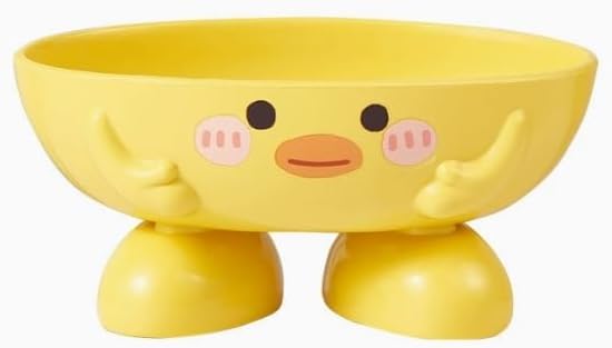 Duck Shape Soap Dish, Cute Self-Draining Soap Holder with Drain Hole