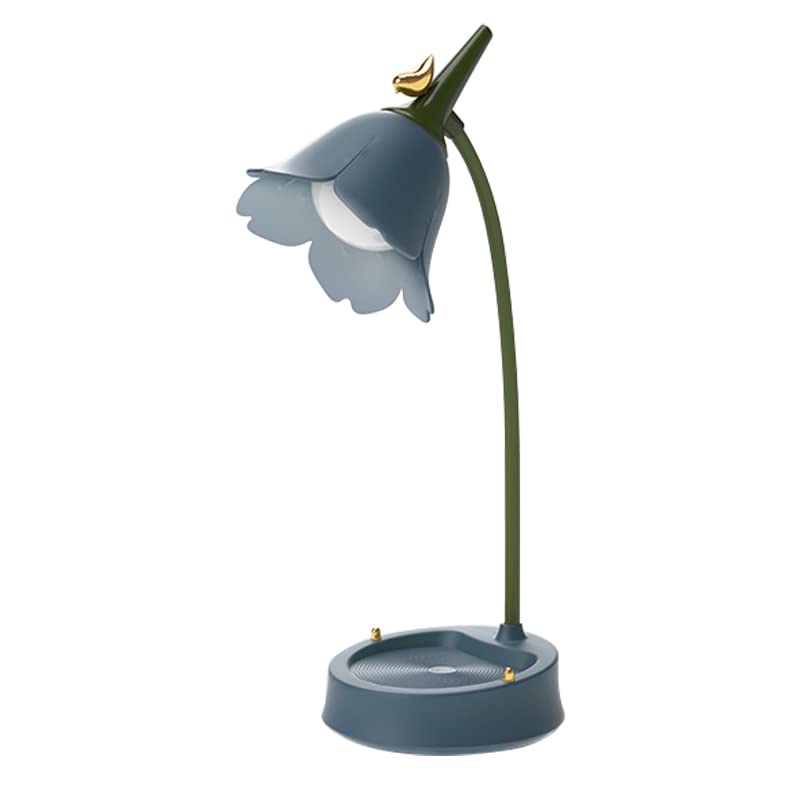 Flower LED Desk Lamp Cordless Table Light Adjustable Gooseneck Dimmable Touch Rechargeable Battery Student Bedroom Room Lighting Table Light House Decor